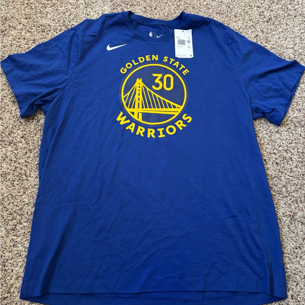 Nike Blue Golden State Warriors Tee NWT